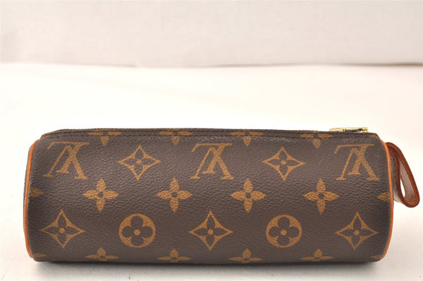 Authentic Louis Vuitton Monogram Trousse Ronde Pen Case Pouch M47630 Junk 5417K