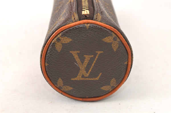 Authentic Louis Vuitton Monogram Trousse Ronde Pen Case Pouch M47630 Junk 5417K