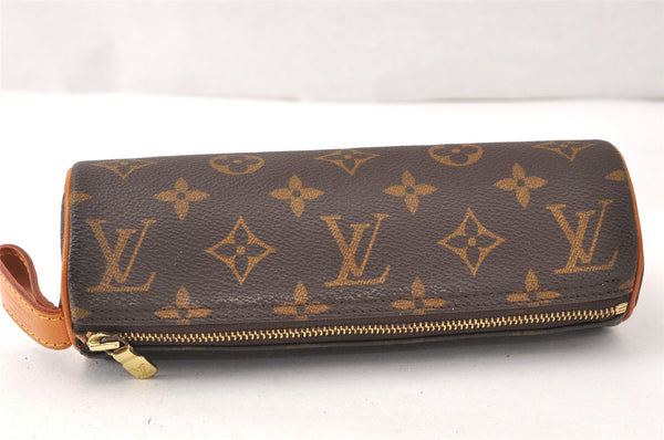 Authentic Louis Vuitton Monogram Trousse Ronde Pen Case Pouch M47630 Junk 5417K