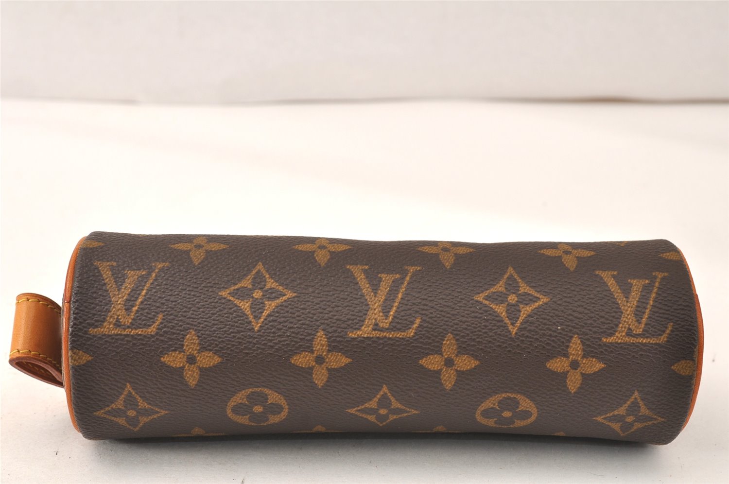 Authentic Louis Vuitton Monogram Trousse Ronde Pen Case Pouch M47630 Junk 5417K