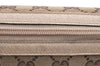 Authentic GUCCI Abbey Hand Bag Pouch Purse GG Canvas Leather 145750 Brown 5419K
