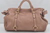 Authentic MIU MIU Vintage Leather 2Way Shoulder Hand Bag Pink 5420I