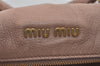 Authentic MIU MIU Vintage Leather 2Way Shoulder Hand Bag Pink 5420I