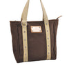 Authentic Louis Vuitton Antigua Cabas MM Tote Bag Brown White M80663 LV 5421J