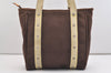 Authentic Louis Vuitton Antigua Cabas MM Tote Bag Brown White M80663 LV 5421J