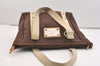 Authentic Louis Vuitton Antigua Cabas MM Tote Bag Brown White M80663 LV 5421J