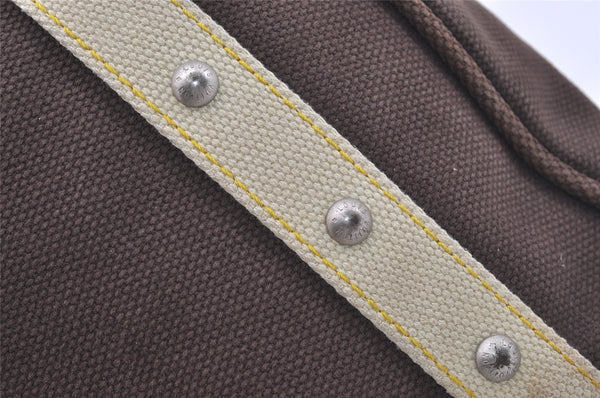 Authentic Louis Vuitton Antigua Cabas MM Tote Bag Brown White M80663 LV 5421J