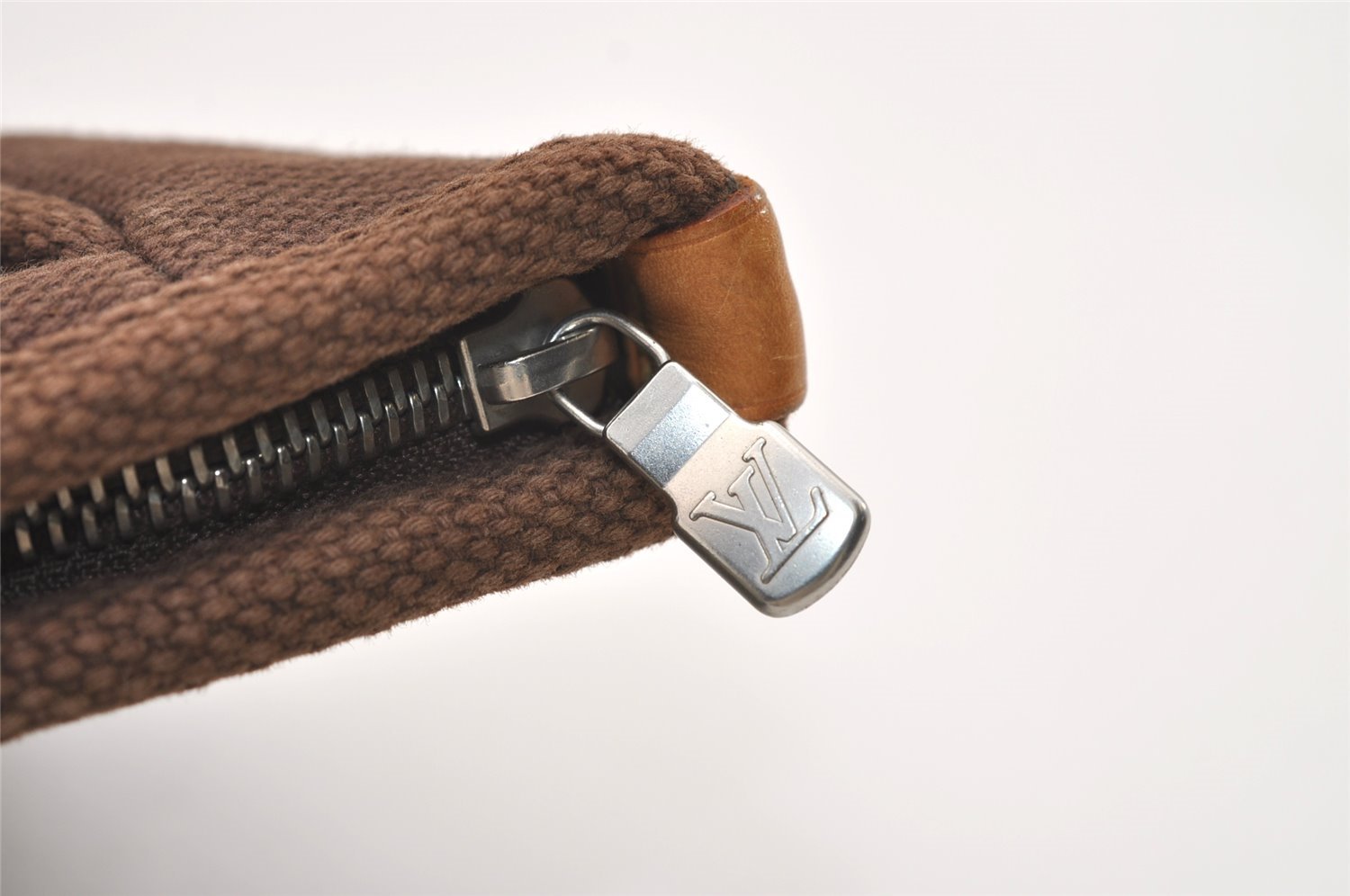 Authentic Louis Vuitton Antigua Cabas MM Tote Bag Brown White M80663 LV 5421J