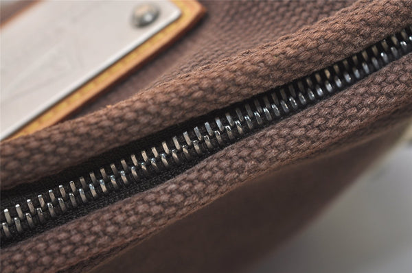 Authentic Louis Vuitton Antigua Cabas MM Tote Bag Brown White M80663 LV 5421J