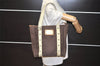 Authentic Louis Vuitton Antigua Cabas MM Tote Bag Brown White M80663 LV 5421J
