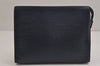 Authentic Louis Vuitton Epi Poche Toilette 26 Cosmetics Pouch M41367 Blue 5422J