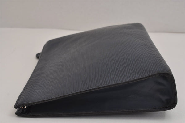 Authentic Louis Vuitton Epi Poche Toilette 26 Cosmetics Pouch M41367 Blue 5422J