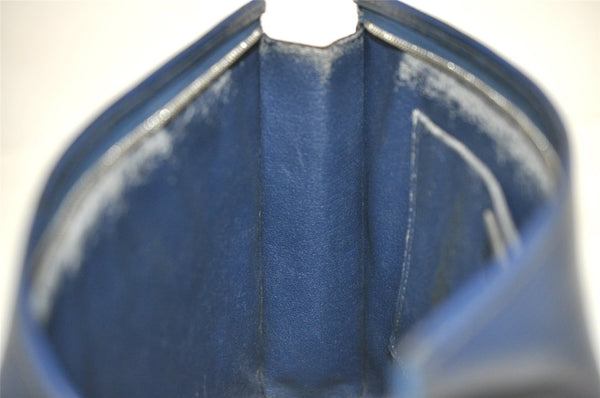 Authentic Louis Vuitton Epi Poche Toilette 26 Cosmetics Pouch M41367 Blue 5422J