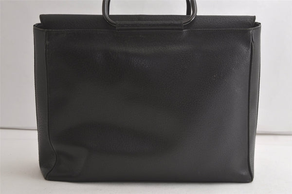 Authentic GUCCI Vintage Hand Bag Leather Black Junk 5423K