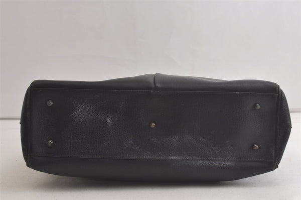 Authentic GUCCI Vintage Hand Bag Leather Black Junk 5423K