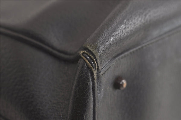 Authentic GUCCI Vintage Hand Bag Leather Black Junk 5423K