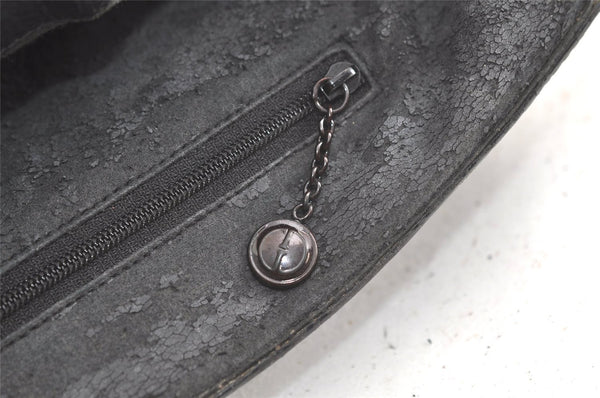 Authentic GUCCI Vintage Hand Bag Leather Black Junk 5423K