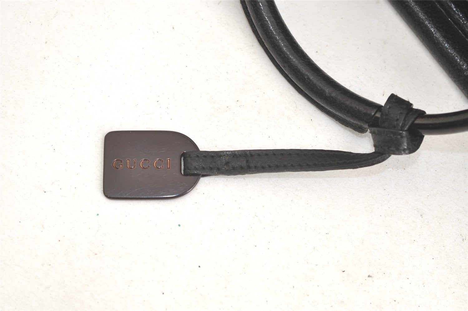Authentic GUCCI Vintage Hand Bag Leather Black Junk 5423K