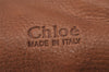 Authentic Chloe Paddington Vintage Leather Shoulder Hand Tote Bag Brown 5424I