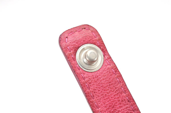 Authentic JIMMY CHOO Vintage Star Studs Leather Shoulder Tote Bag Red 5424K