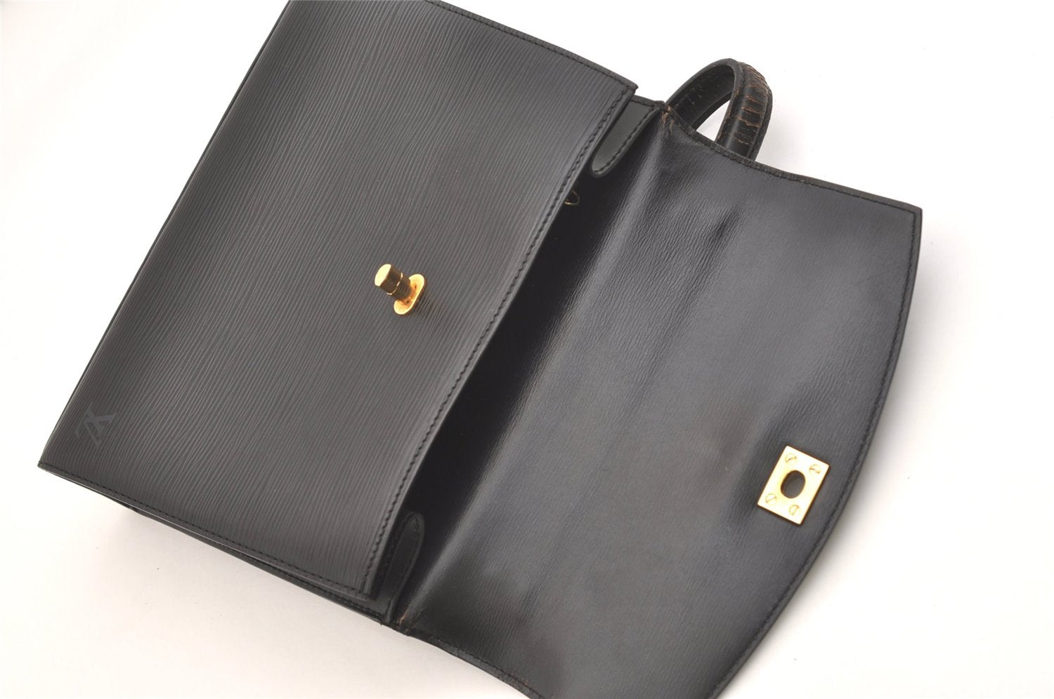 Authentic Louis Vuitton Epi Malesherbes Hand Bag Purse Black M52372 LV 5425J