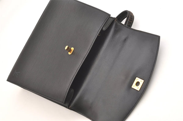 Authentic Louis Vuitton Epi Malesherbes Hand Bag Purse Black M52372 LV 5425J