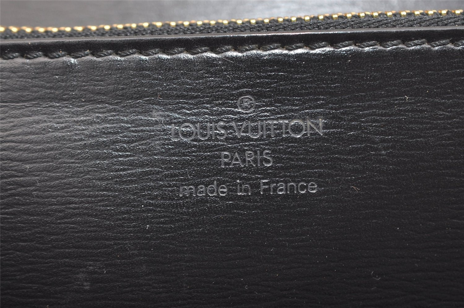 Authentic Louis Vuitton Epi Malesherbes Hand Bag Purse Black M52372 LV 5425J