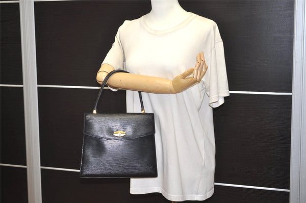 Authentic Louis Vuitton Epi Malesherbes Hand Bag Purse Black M52372 LV 5425J