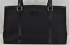 Authentic GUCCI Vintage Shoulder Hand Tote Bag Canvas Leather 257013 Black 5426J