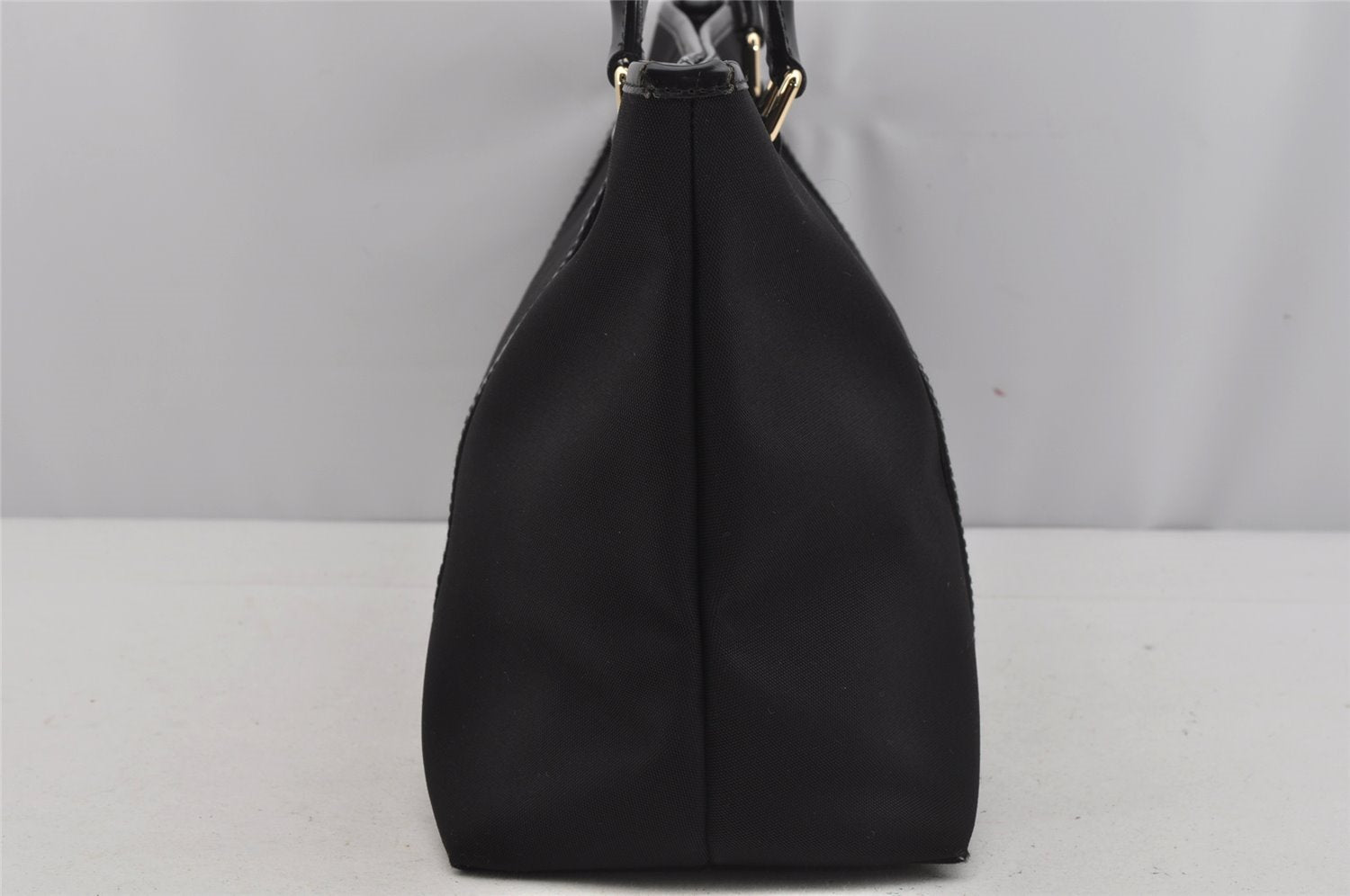 Authentic GUCCI Vintage Shoulder Hand Tote Bag Canvas Leather 257013 Black 5426J