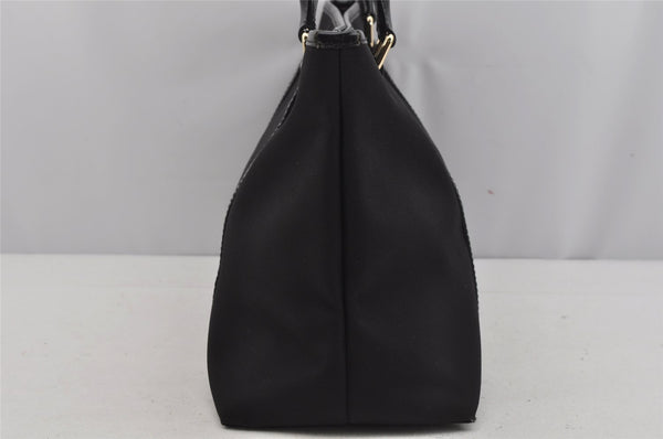 Authentic GUCCI Vintage Shoulder Hand Tote Bag Canvas Leather 257013 Black 5426J