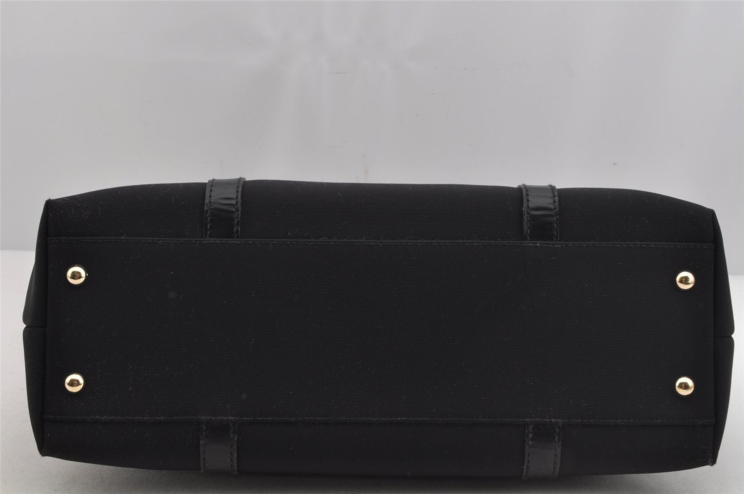 Authentic GUCCI Vintage Shoulder Hand Tote Bag Canvas Leather 257013 Black 5426J