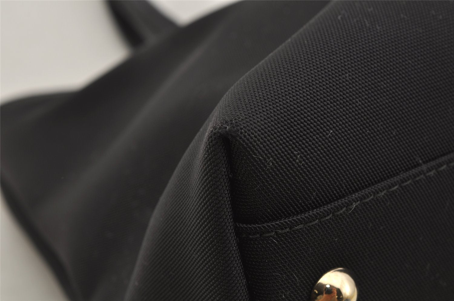 Authentic GUCCI Vintage Shoulder Hand Tote Bag Canvas Leather 257013 Black 5426J