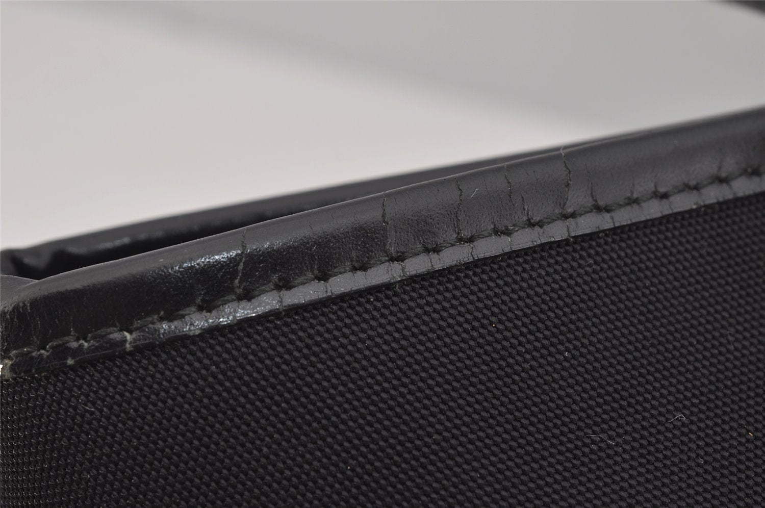 Authentic GUCCI Vintage Shoulder Hand Tote Bag Canvas Leather 257013 Black 5426J