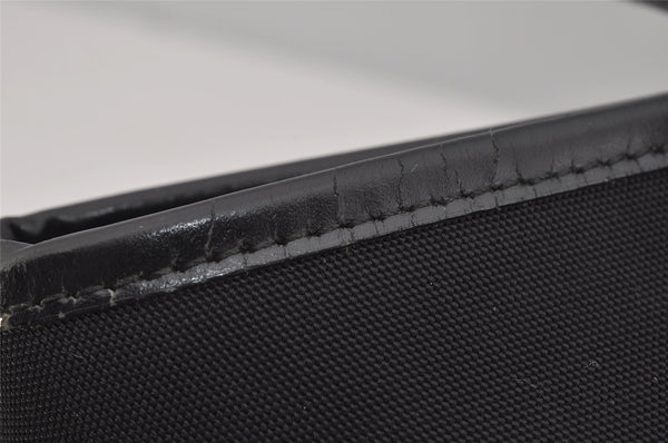 Authentic GUCCI Vintage Shoulder Hand Tote Bag Canvas Leather 257013 Black 5426J