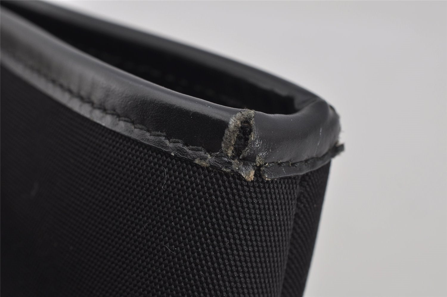 Authentic GUCCI Vintage Shoulder Hand Tote Bag Canvas Leather 257013 Black 5426J