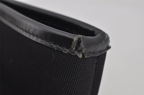 Authentic GUCCI Vintage Shoulder Hand Tote Bag Canvas Leather 257013 Black 5426J