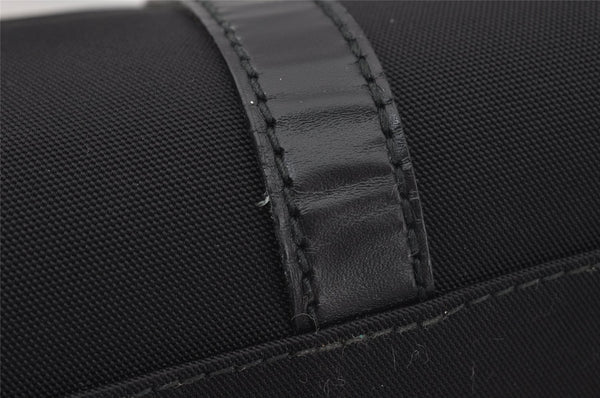 Authentic GUCCI Vintage Shoulder Hand Tote Bag Canvas Leather 257013 Black 5426J