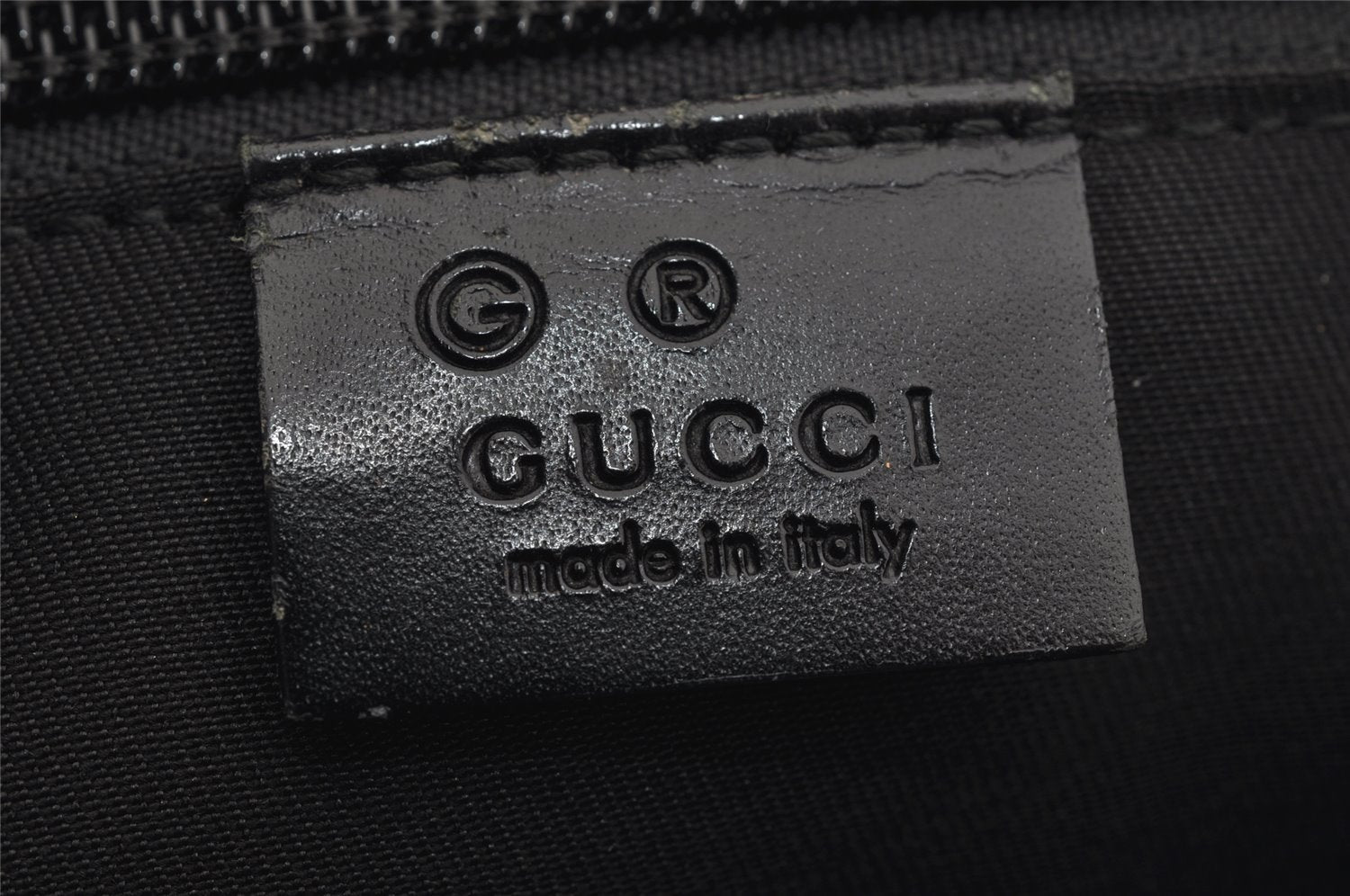 Authentic GUCCI Vintage Shoulder Hand Tote Bag Canvas Leather 257013 Black 5426J