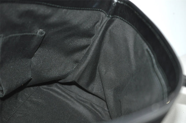 Authentic GUCCI Vintage Shoulder Hand Tote Bag Canvas Leather 257013 Black 5426J