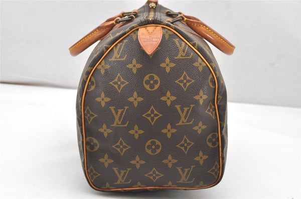 Authentic Louis Vuitton Monogram Speedy 30 Hand Boston Bag M41526 LV 5426K