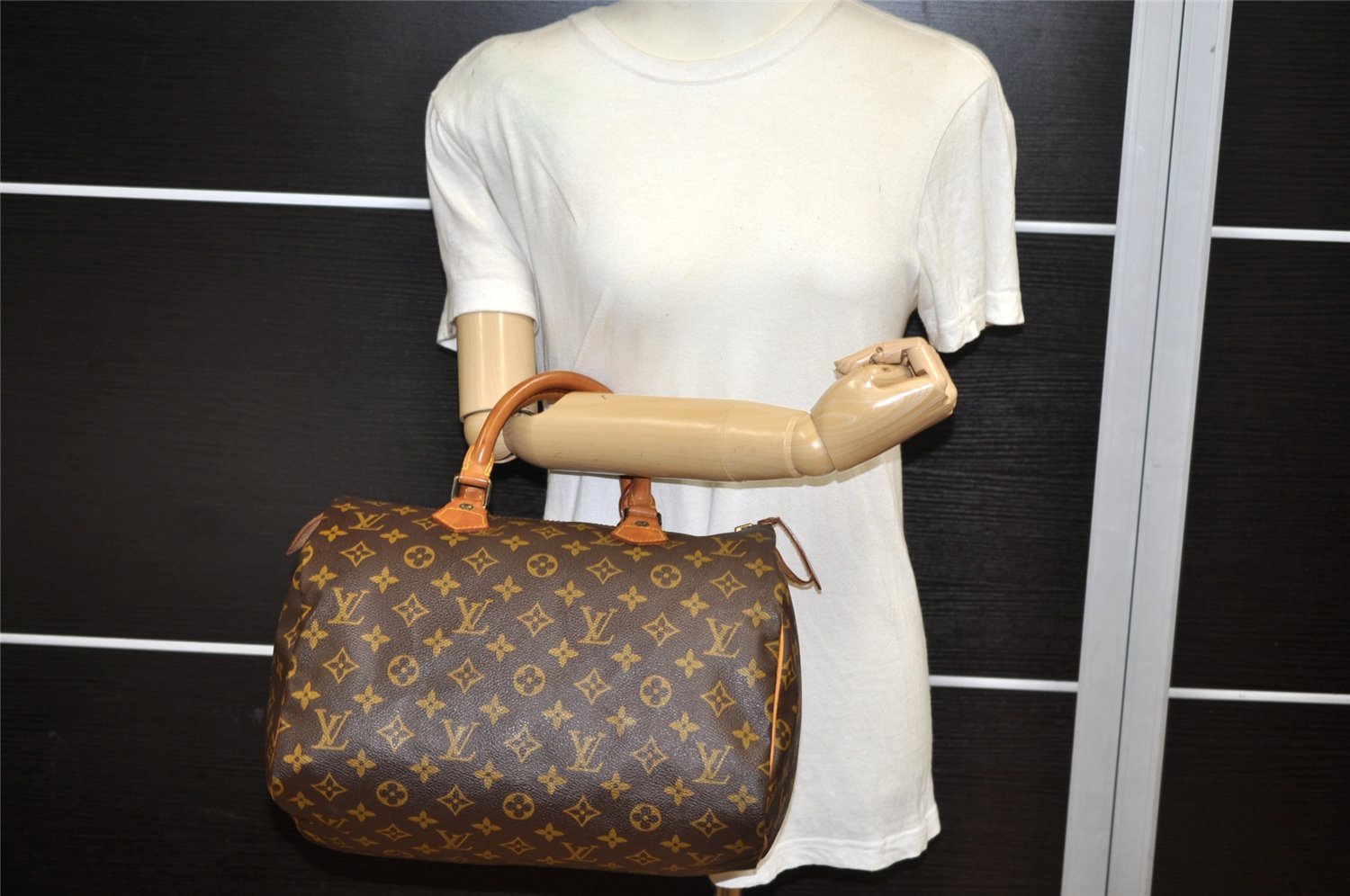 Authentic Louis Vuitton Monogram Speedy 30 Hand Boston Bag M41526 LV 5426K