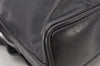 Authentic GUCCI Vintage Bamboo Drawstring Backpack Leather Black 5428K