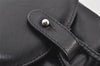 Authentic GUCCI Vintage Bamboo Drawstring Backpack Leather Black 5428K