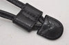 Authentic GUCCI Vintage Bamboo Drawstring Backpack Leather Black 5428K