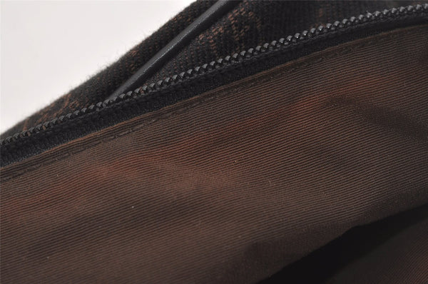 Authentic GUCCI Hand Bag Pouch Purse GG Canvas Leather 07198 Black 5429I