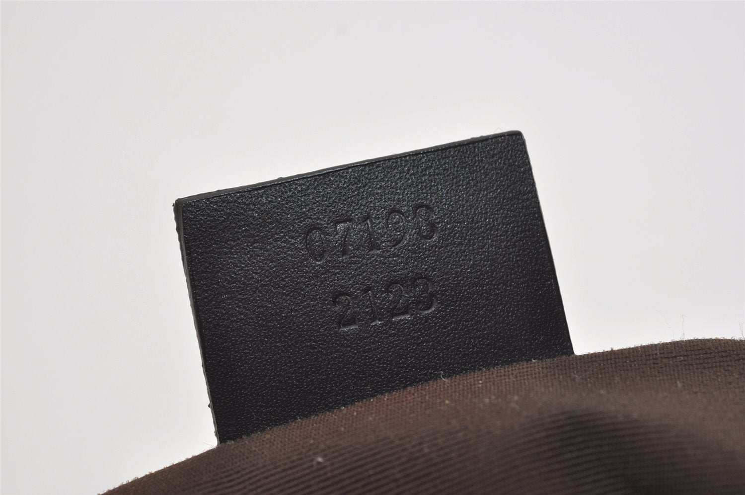 Authentic GUCCI Hand Bag Pouch Purse GG Canvas Leather 07198 Black 5429I