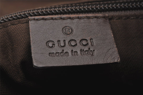 Authentic GUCCI Shoulder Cross Body Bag GG Canvas Leather 145857 Brown 5430I
