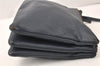 Authentic CELINE TRIO Shoulder Cross Body Clutch Bag Leather Navy Junk 5433K