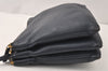Authentic CELINE TRIO Shoulder Cross Body Clutch Bag Leather Navy Junk 5433K